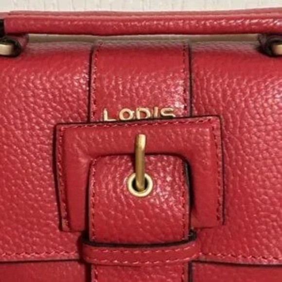 NWT! Women's Mini Lodis "Addison" Red Designer Leather Purse - Picture 6 of 14